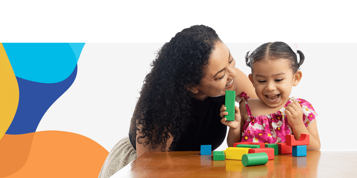 A women helping a child