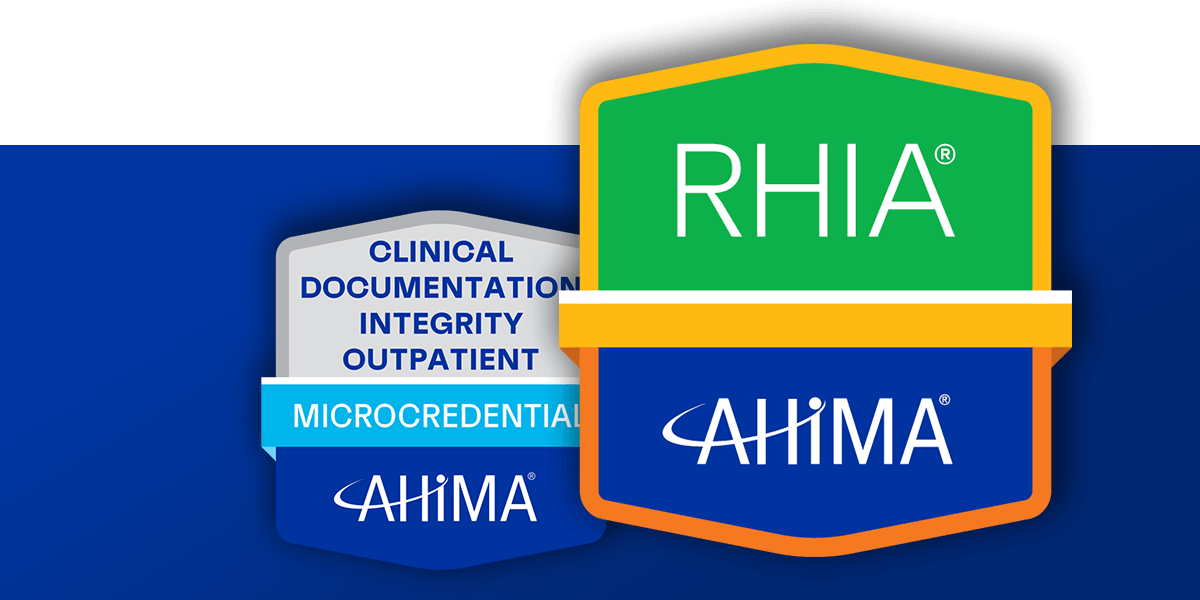 AHIMA certification badge - get certified and connected